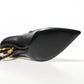 Black Leather Logo Heels Mary Janes Pumps Shoes