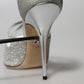 Silver Shimmers Sandals Heel Pumps Shoes