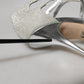 Silver Shimmers Sandals Heel Pumps Shoes