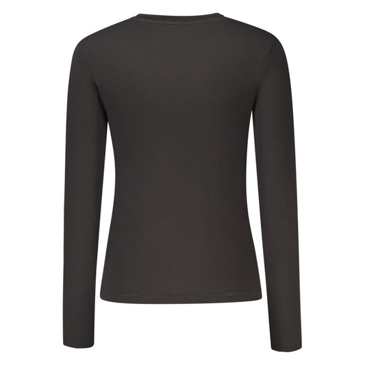 Black Cotton Women T-Shirt