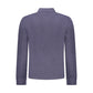 Blue Cotton Men Polo Shirt