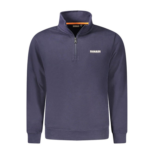 Blue Cotton Men Sweater