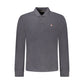 Black Cotton Men Polo Shirt
