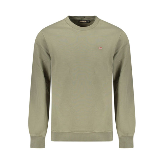 Green Cotton Men Sweater