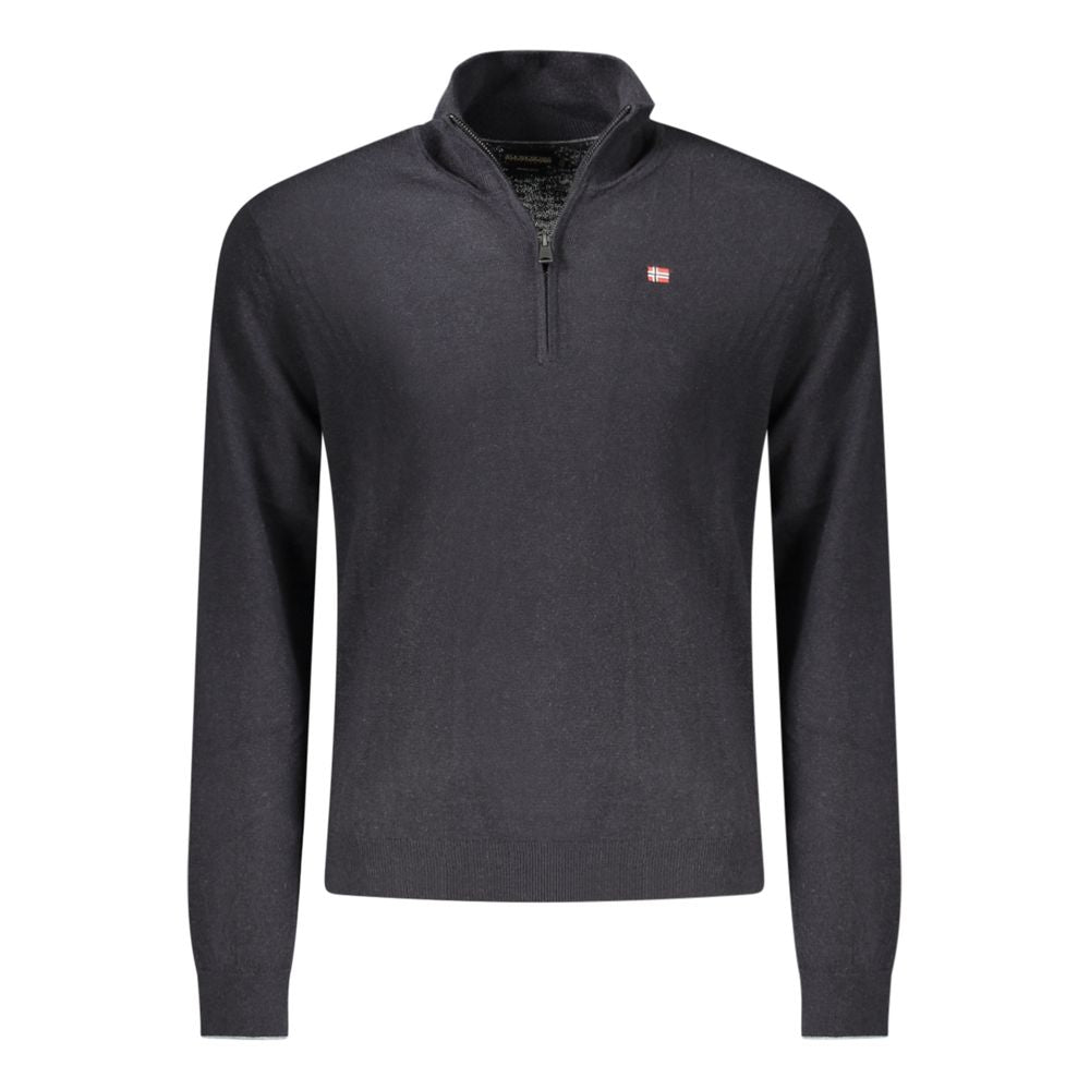 Black Wool Men Sweater