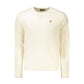 White Wool Men Sweater