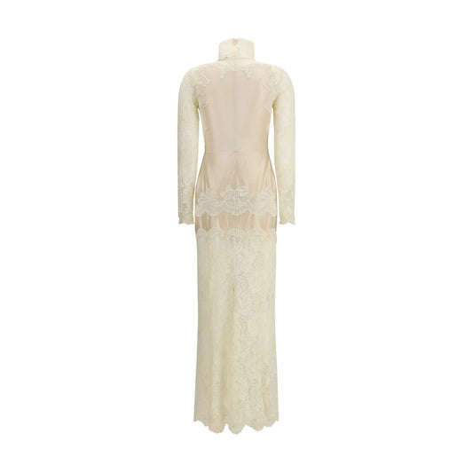 Laced ivory long Dress
