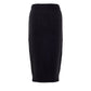 Black Cotton Midi Skirt
