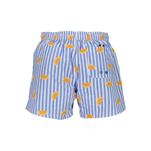 Blue Polyester Swimwear