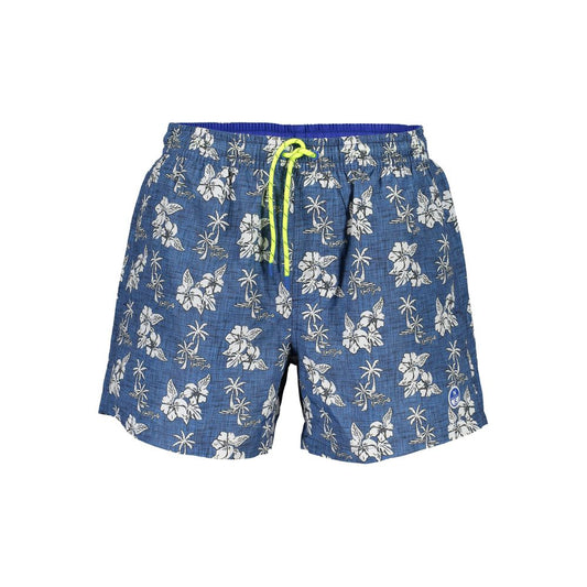 Blue Polyester Swimwear