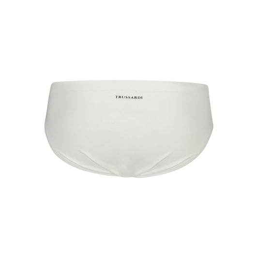 White Elastane Swimwear