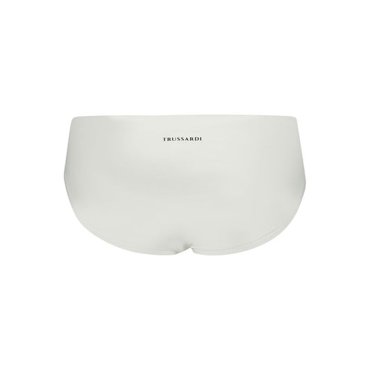 White Elastane Swimwear