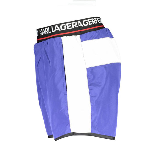 Blue Polyester Swimwear