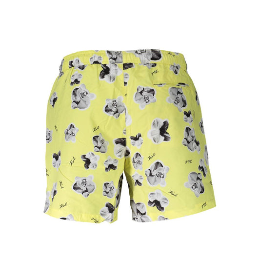 Yellow Polyester Swimwear