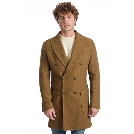 Brown Wool Men Jacket