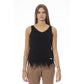 Black Wool Women Tank Top
