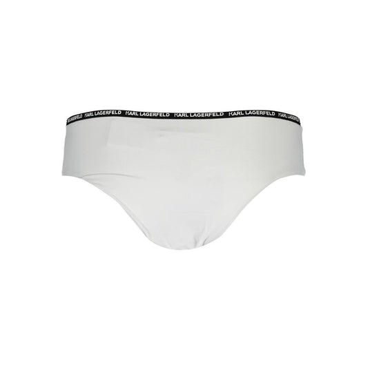 White Elastane Swimwear