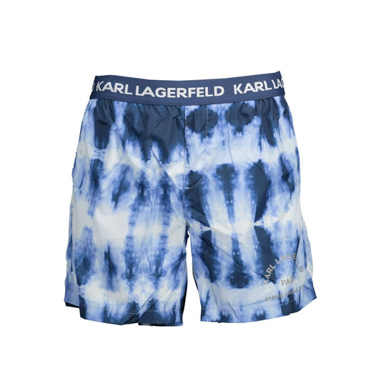 Blue Polyester Swimwear