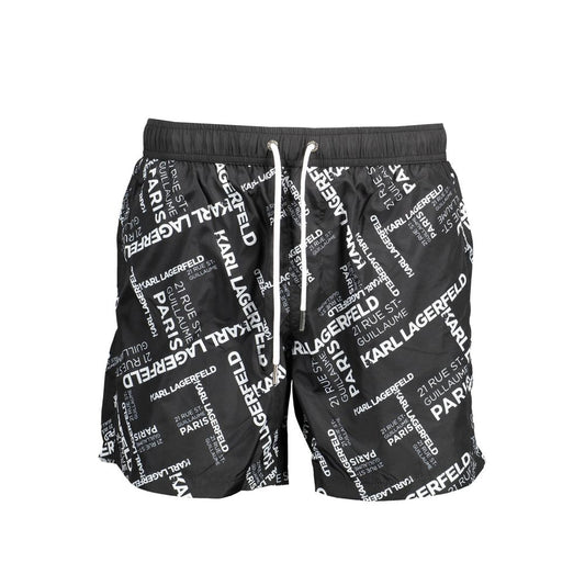 Black Polyester Swimwear