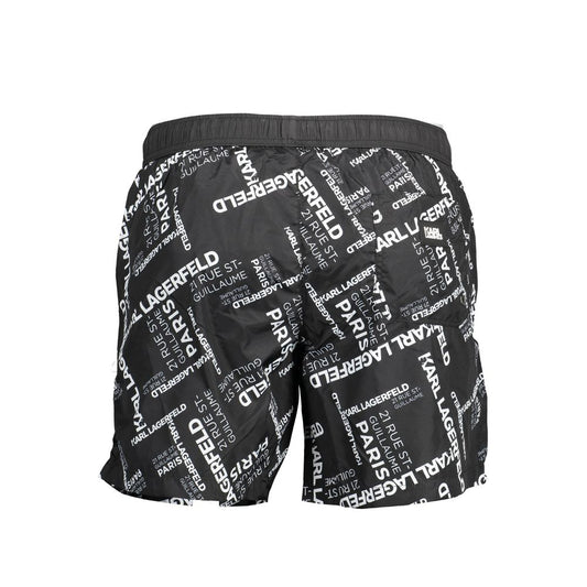 Black Polyester Swimwear