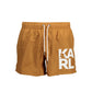 Brown Polyester Swimwear
