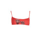 Red Elastane Swimwear