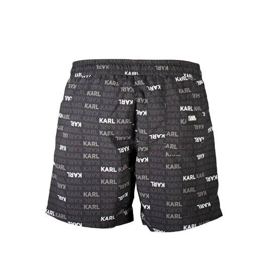 Black Polyester Swimwear