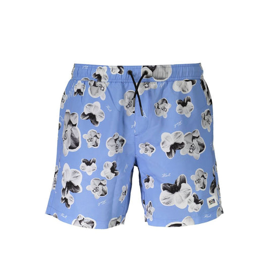Blue Polyester Swimwear