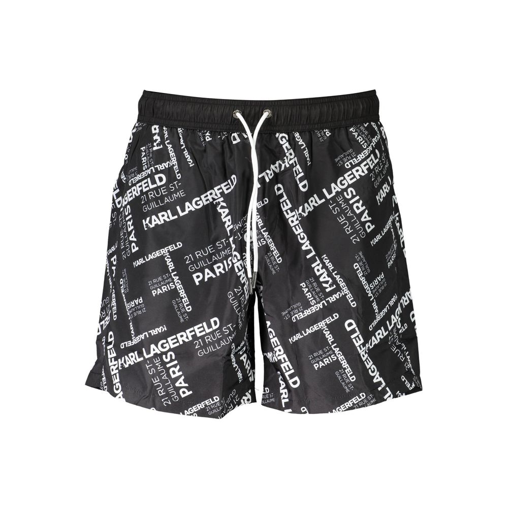 Black Polyester Swimwear