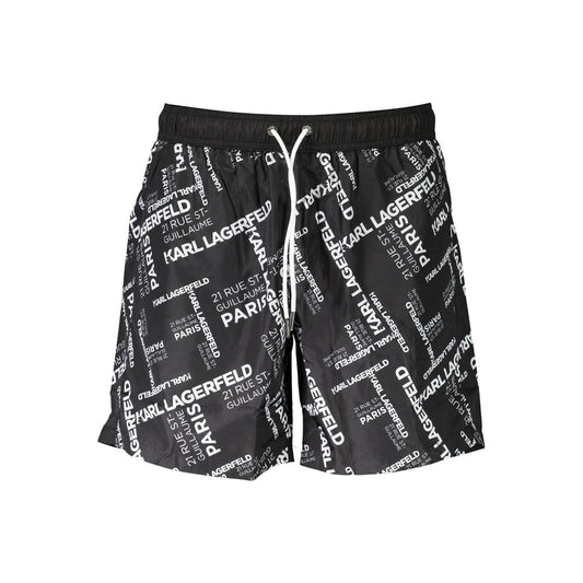 Black Polyester Swimwear