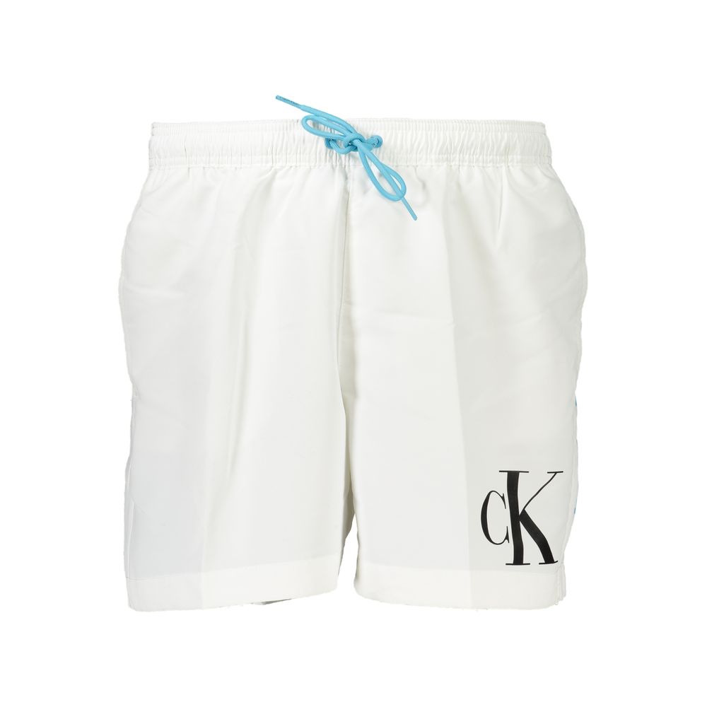 White Polyester Swimwear