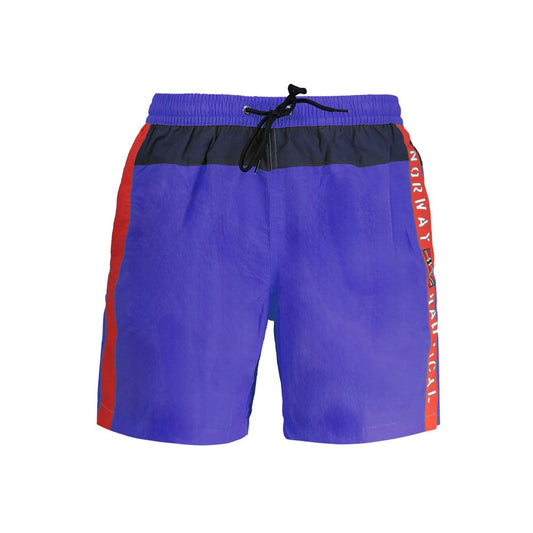 Blue Polyester Swimwear