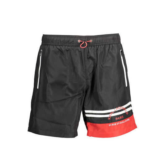 Black Polyester Swimwear