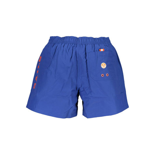 Blue Polyester Swimwear