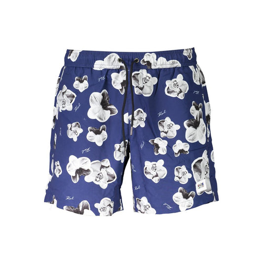 Blue Polyester Swimwear