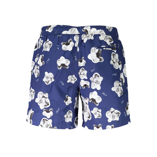 Blue Polyester Swimwear
