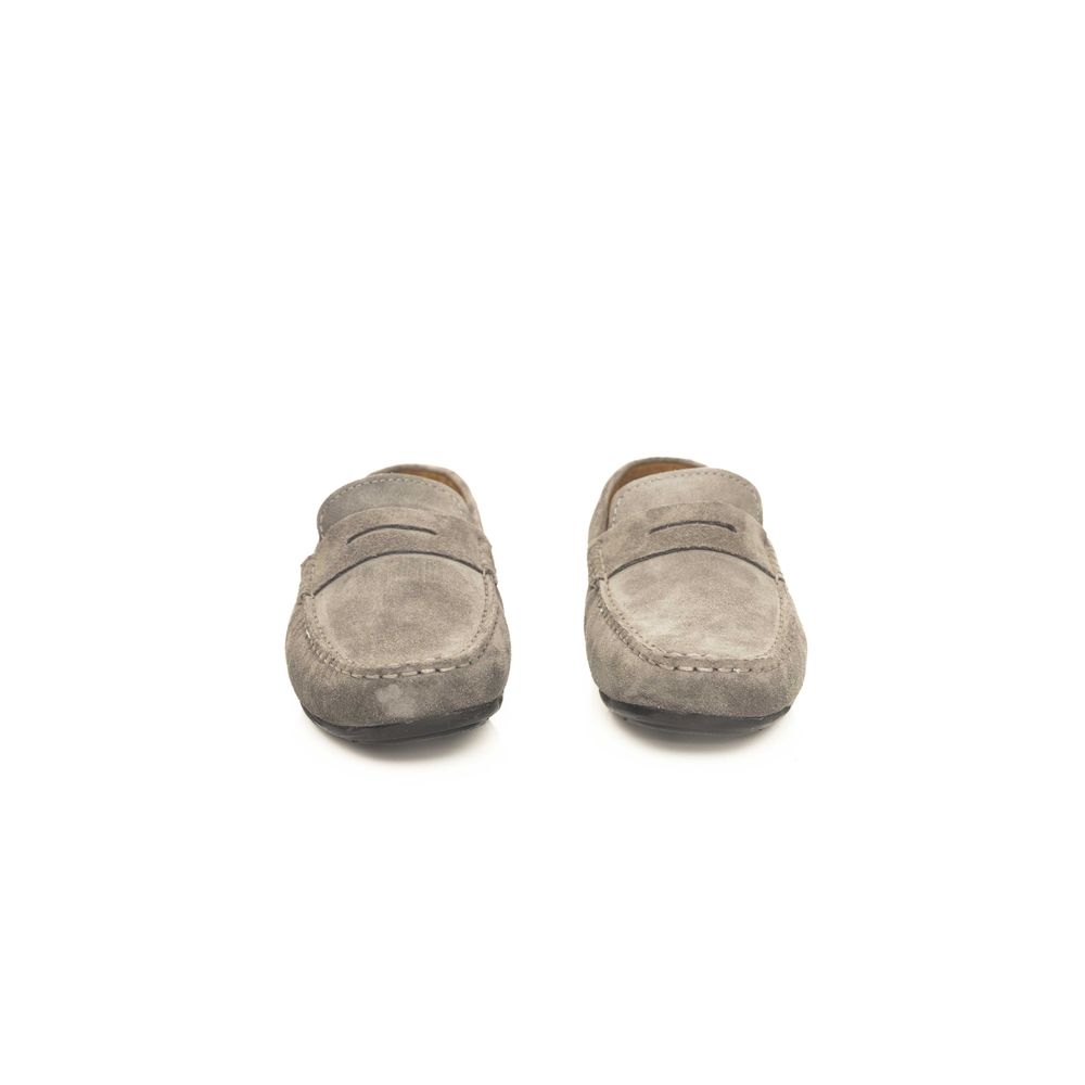 Gray Cowhide Men Loafer
