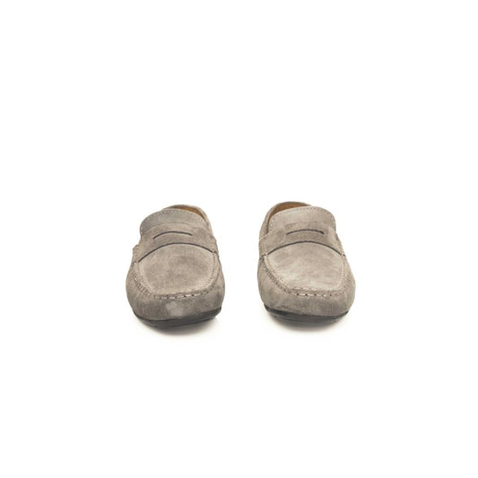 Gray Cowhide Men Loafer