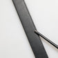 Black Textured Leather Silver Metal Buckle Men Belt