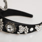 Black Hair Flower Crystal LIMONI Women Headband Diadem