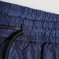 Blue Nylon Straight Jogger Sweatpants Pants