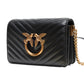 Black Leather Love Click Mini Shoulder Bag