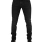 Black Cotton Skinny Men Denim Trouser Jeans