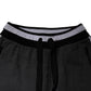 Black Gray Cotton Layered Sweatpants Pants