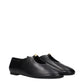 Black Leather Ballet Flats