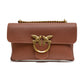 Brown Leather Love Boucle Riga Shoulder Bag