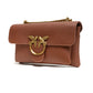 Brown Leather Love Boucle Riga Shoulder Bag