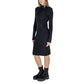 Black Viscose Midi