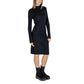 Black Viscose Midi