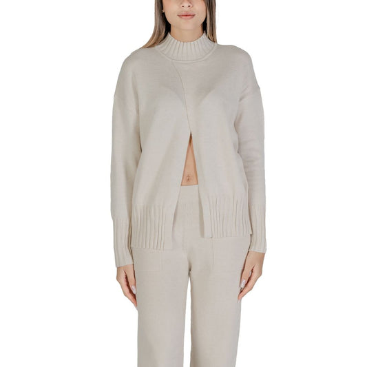 Beige Viscose Cardigan